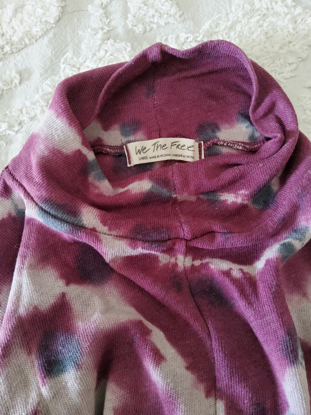 We The Free Women's Purple Tie-Dye Sweater - Large